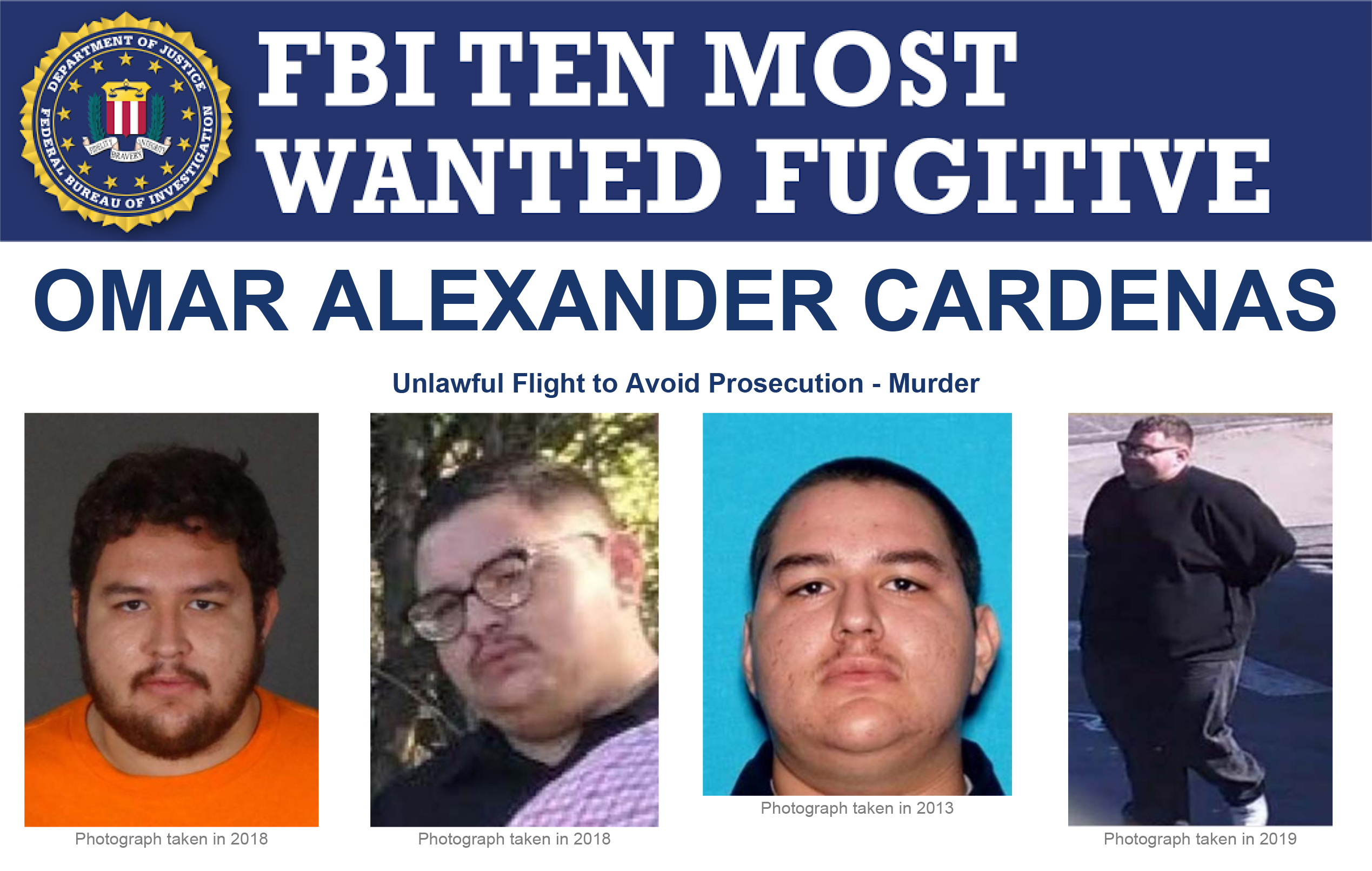 Omar Alexander Cardenas Ten Most Wanted Fugitive Poster Screenshot