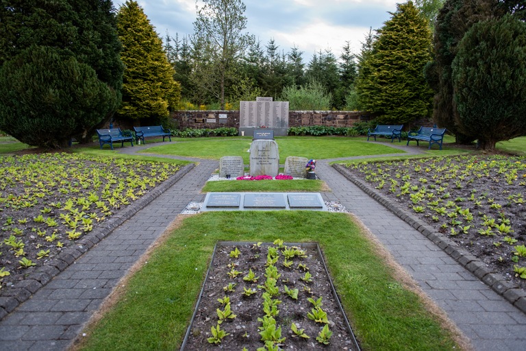 Dryfesdale Cemetery outside Lockerbie, Scotland, contains a memorial to the victims of the December 21, 1988 bombing of Pan Am Flight 103.