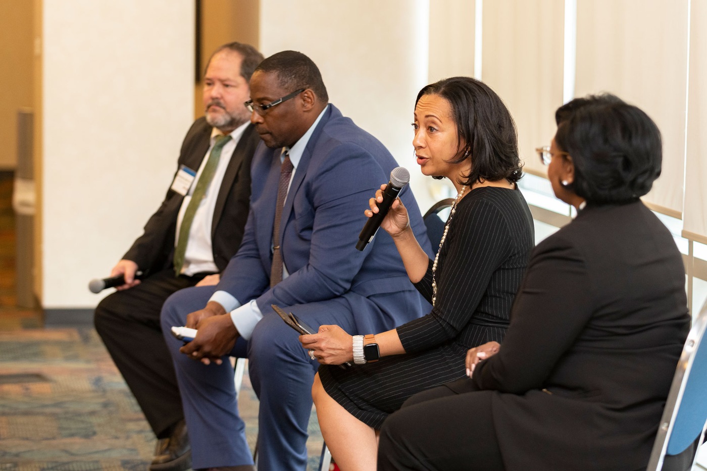 Panel participants discuss civil rights cold cases at the Beacon Regional Conference, held March 8, 2022 in Jackson, Mississippi.