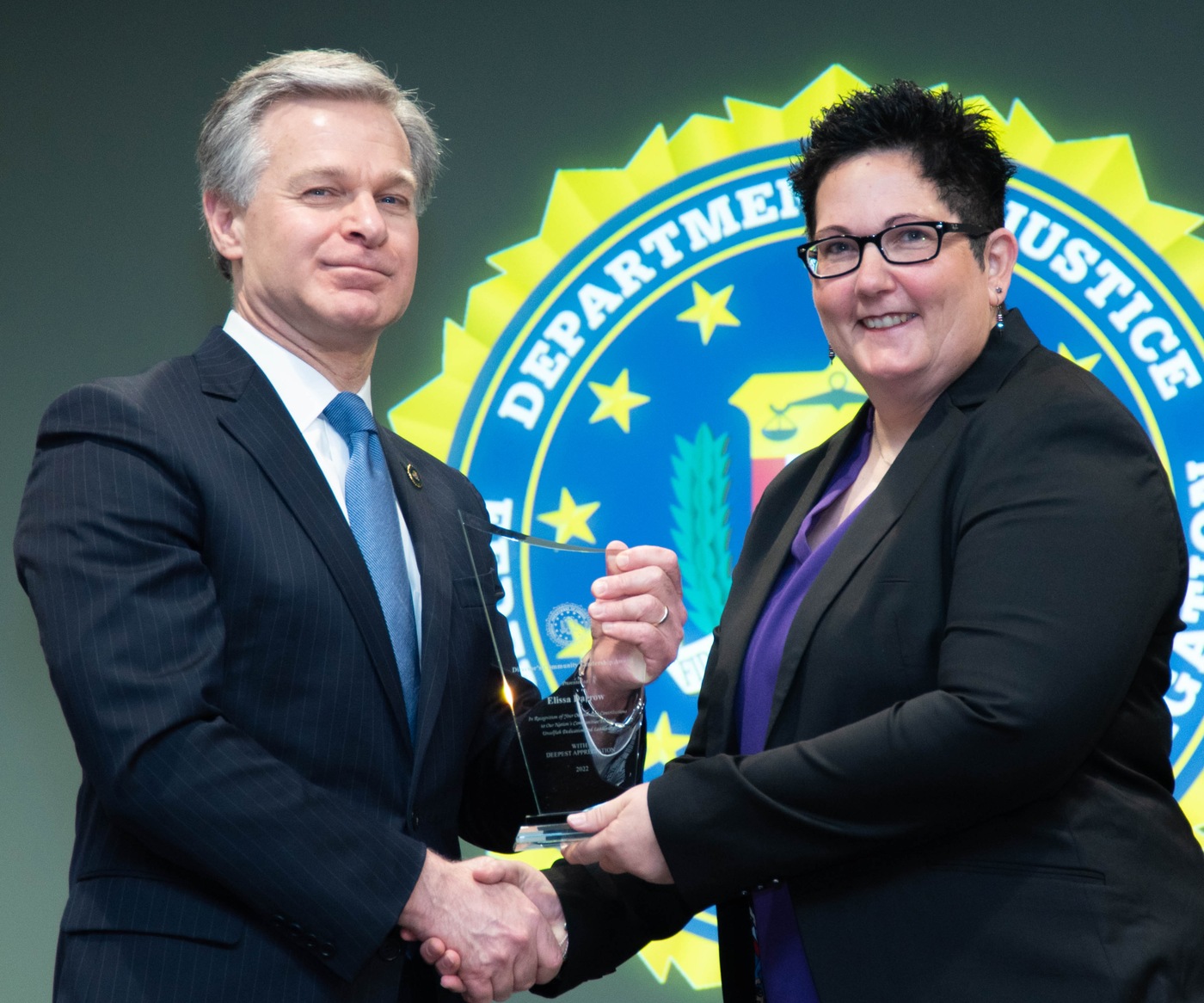 FBI Philadelphia 2022 Director’s Community Leadership Award recipient Elissa Darrow.