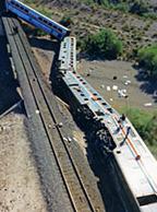 The derailment of the Sunset Limited passenger train occurred on October 9, 1995, around 1:35 a.m. in a remote desert area approximately 70 miles southwest of Phoenix, Arizona. A reward of up to $310,000 is being paid collectively by multiple entities.