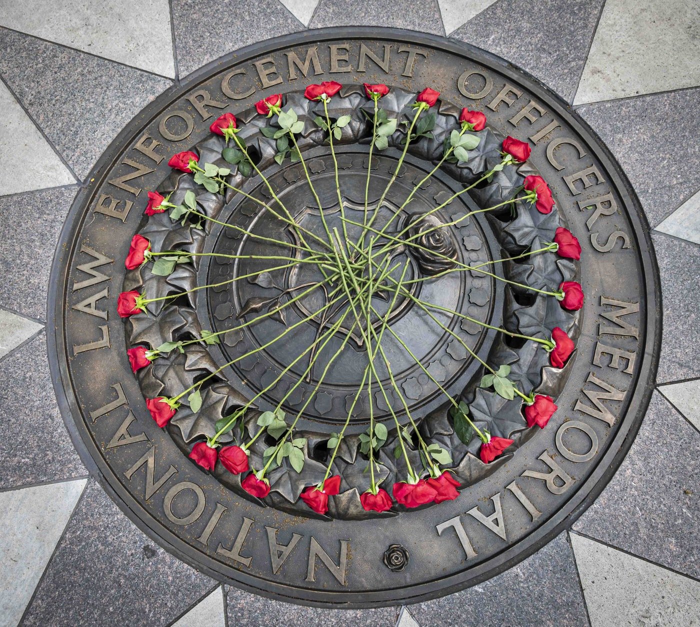 Roses at National Law Enforcement Officers Memorial