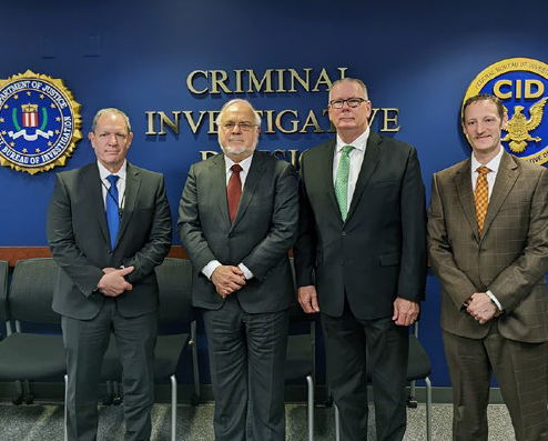 Rabbi Abraham Cooper visited FBI Headquarters in 2022 to meet with FBI leaders to discuss the Bureau’s efforts in protecting houses of worship. Rabbi Cooper is the associate dean and director of global social action for the Simon Wiesenthal Center, a leading Jewish human rights organization with more than 400,000 members.