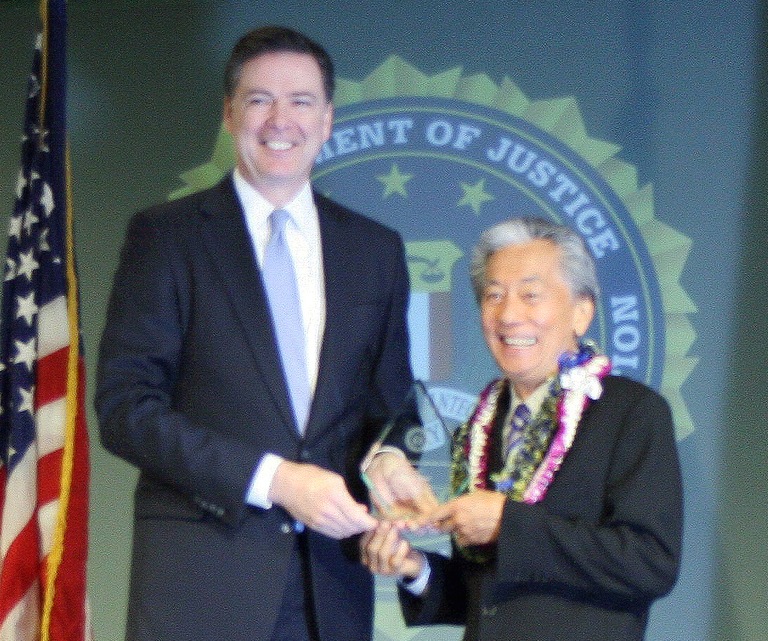 Roy Sakuma Receives Director’s Community Leadership Award from Director Comey on April 15, 2016