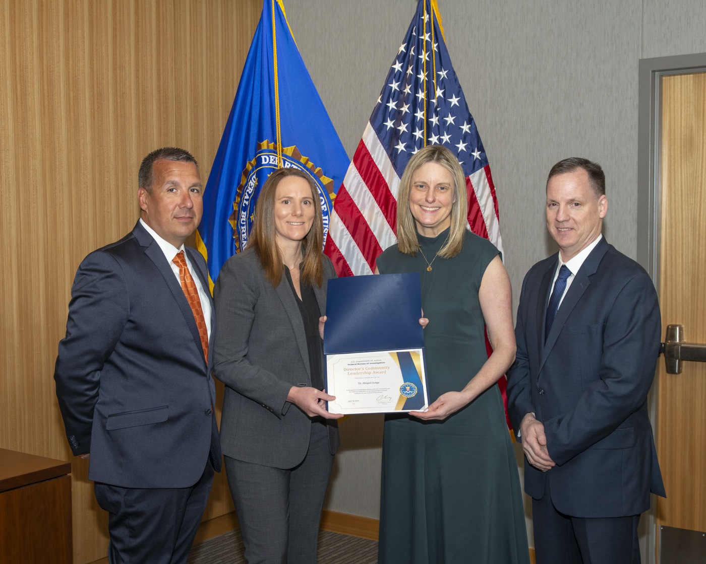 Boston SAC Presents 2023 DCLA Award to Dr Abigail Judge