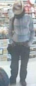 Suspect responsible for robbing the U.S. Bank branch located inside the Albertsons grocery store at 9650 Winter Gardens Boulevard in Lakeside, California, on Wednesday, April 30, 2014.