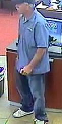 Suspect responsible for robbing the Bank of America branch located at 1350 East Valley Parkway in Escondido, California, on Monday, May 12, 2014.