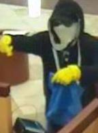 The El Chapparito Bandit is believed to be responsible for robbing 15 banks from November 2013 to September 13, 2014. Here, he is shown robbing the Wells Fargo Bank, 10707 Camino Ruiz, San Diego, California, on Saturday, September 13, 2014.