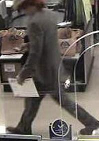 Suspect responsible for robbing the U.S. Bank branch located inside of the Von’s grocery store at 6155 El Cajon Blvd. in San Diego, California, on Wednesday, May 7, 2014.