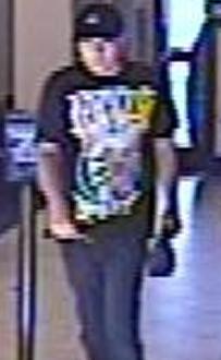 Suspect responsible for robbing the California Bank and Trust branch located at 16796 Bernardo Center Drive in San Diego, California, on Friday, June 27, 2014.