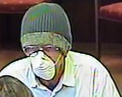 Suspect who robbed the Bank of America branch, located at 1407 Main Street, Ramona, California on Wednesday, February 11, 2015.