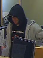 Suspect who robbed two banks in Auburn, Washington in January 2015.