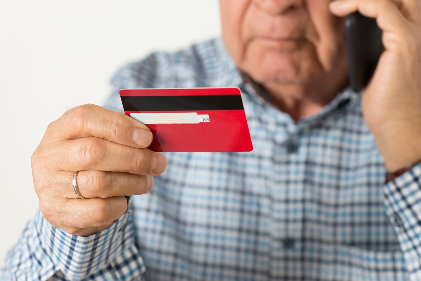 Senior Citizen with Credit Card (Stock Image)