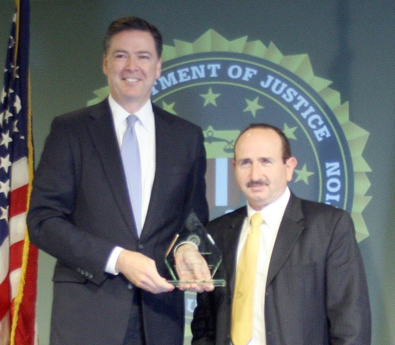 Shahin Shahin Receives Director’s Community Leadership Award from Director Comey on April 15, 2016
