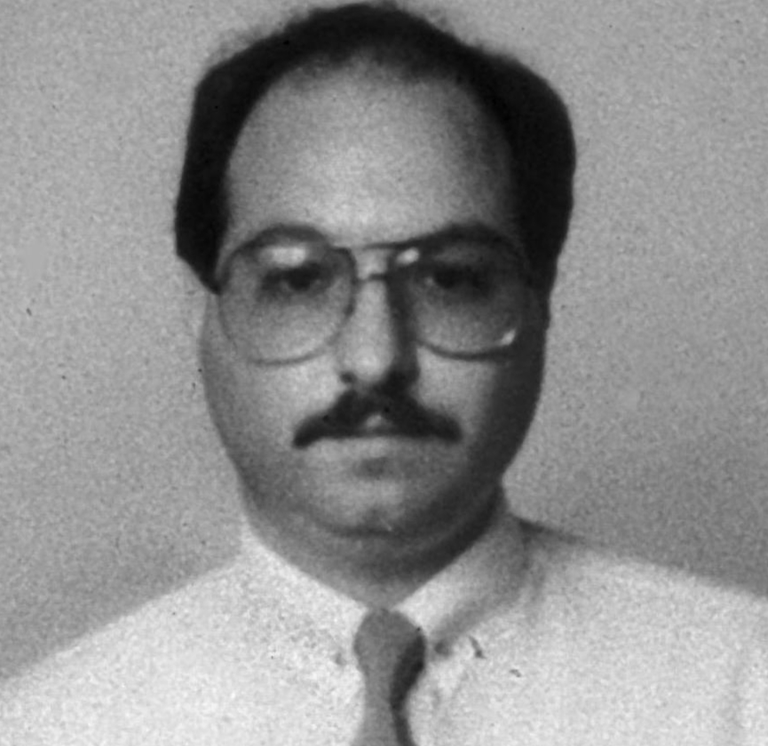 Mugshot of Jonathan Jay Pollard, intelligence analyst at the Navy's Anti-Terrorist Alert Center in Maryland, who was arrested outside the Israeli Embassy in Washington, D.C. for espionage.