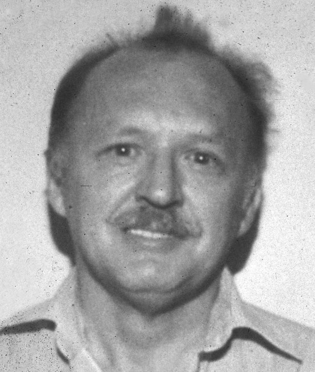 Mugshot of spy Ronald William Pelton, NSA employee, during the era known as "The Year of the Spy."