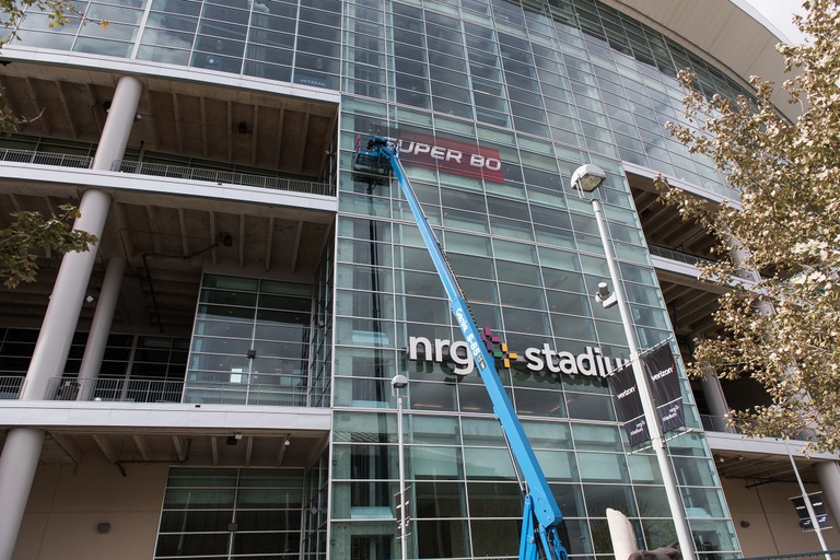 NRG Stadium Prepares for Super Bowl LI
