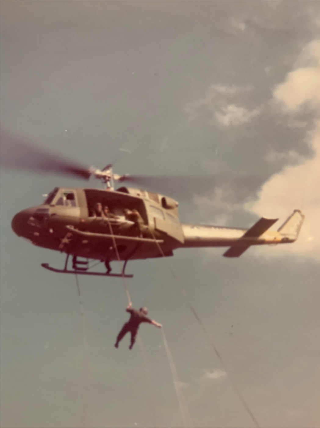 FBI SWAT rappelling from helicopter in 1974