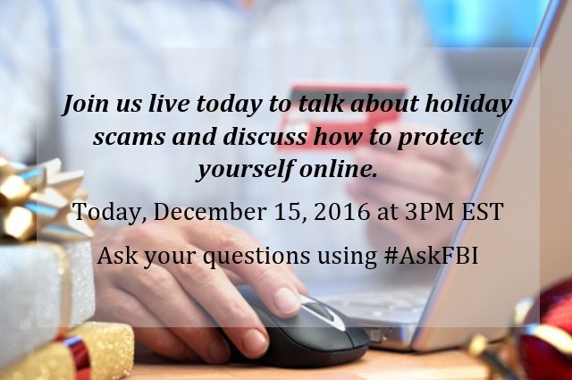 Holiday Scams Twitter Chat Promo