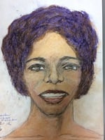 Recent drawing by serial killer Samuel Little based on memories of his murder victims. Unmatched confession; black female between 25-28 years old; killed between 1976 and 1979 or in 1993 in Houston, Texas.