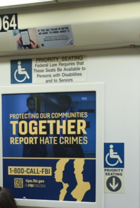 The FBI Washington Field Office has launched a Hate Crimes Awareness Campaign as part of a nationwide effort to build public awareness of hate crimes and encourage reporting to law enforcement. The campaign features advertisements on Metro and Metrobuses, as well as in gas stations, on social media, and in publications throughout the National Capital Region encouraging members of our communities to report hate crimes to the FBI.