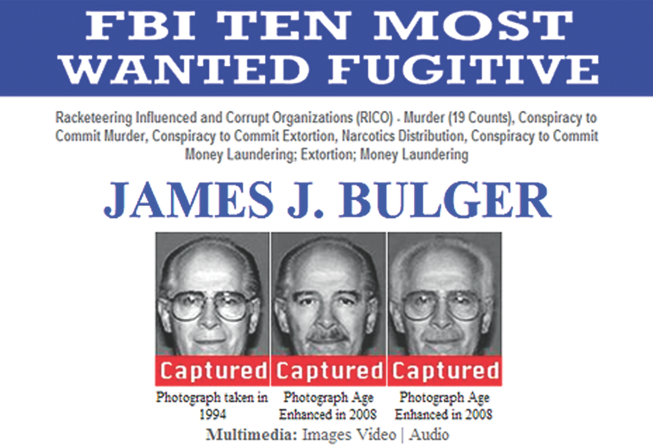 the life of james joseph bulger jr one of fbis top ten most wanted fugitives James a joseph (born 1935) is an james joseph whitey bulger jr ( the world's most wanted fugitives is a list published by the us federal bureau of. the life of james joseph bulger jr one of fbis top ten most wanted fugitives James a joseph (born 1935) is an james joseph whitey bulger jr ( the world's most wanted fugitives is a list published by the us federal bureau of.