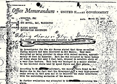 Ufos And The Guy Hottel Memo Fbi