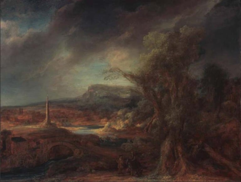 Landscape with an Obelisk
