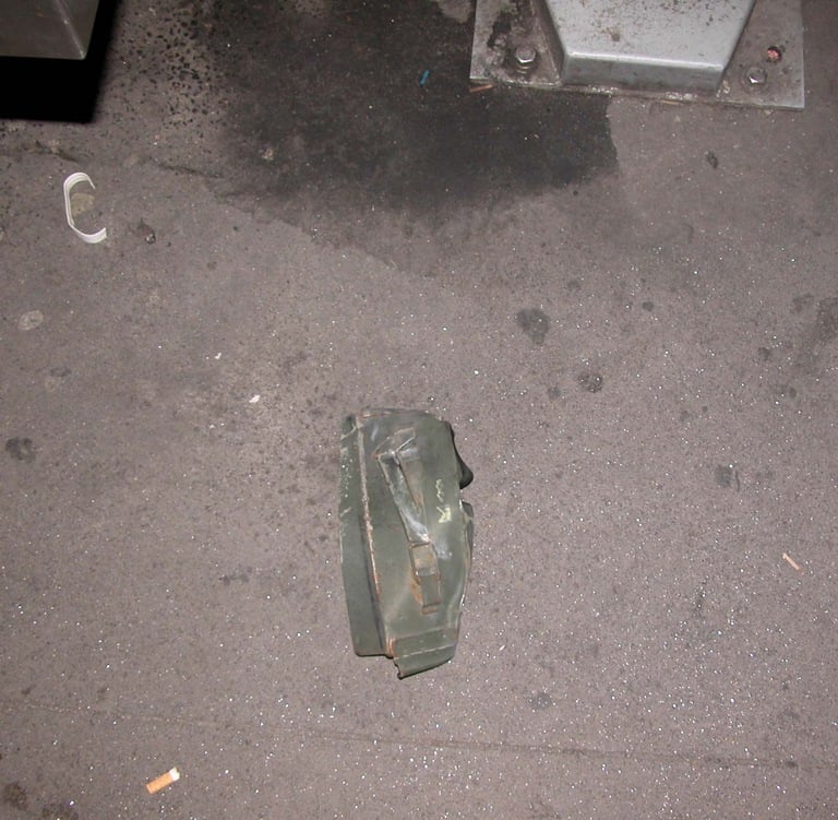 Part of the Detonated Ammunition Can